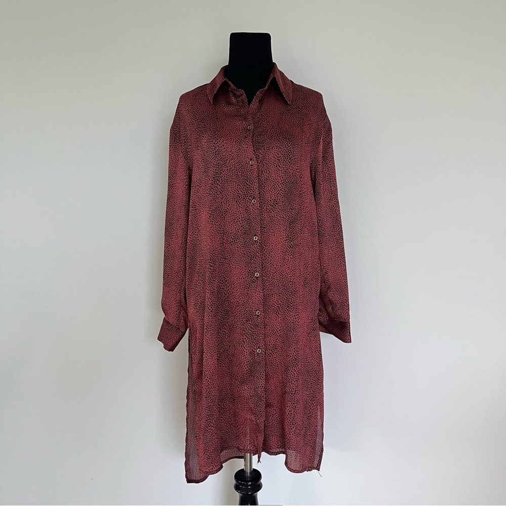 Zara red leopard print dress. Size small NWOT